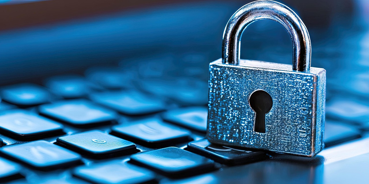 AI-generated lock and encryption cybersecurity illustration