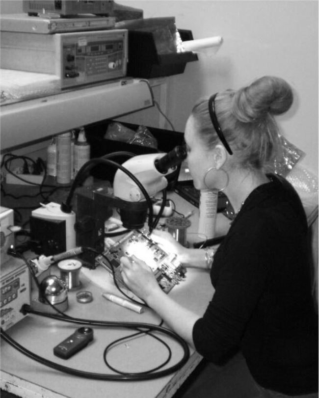 Technician working on technology infrastructure